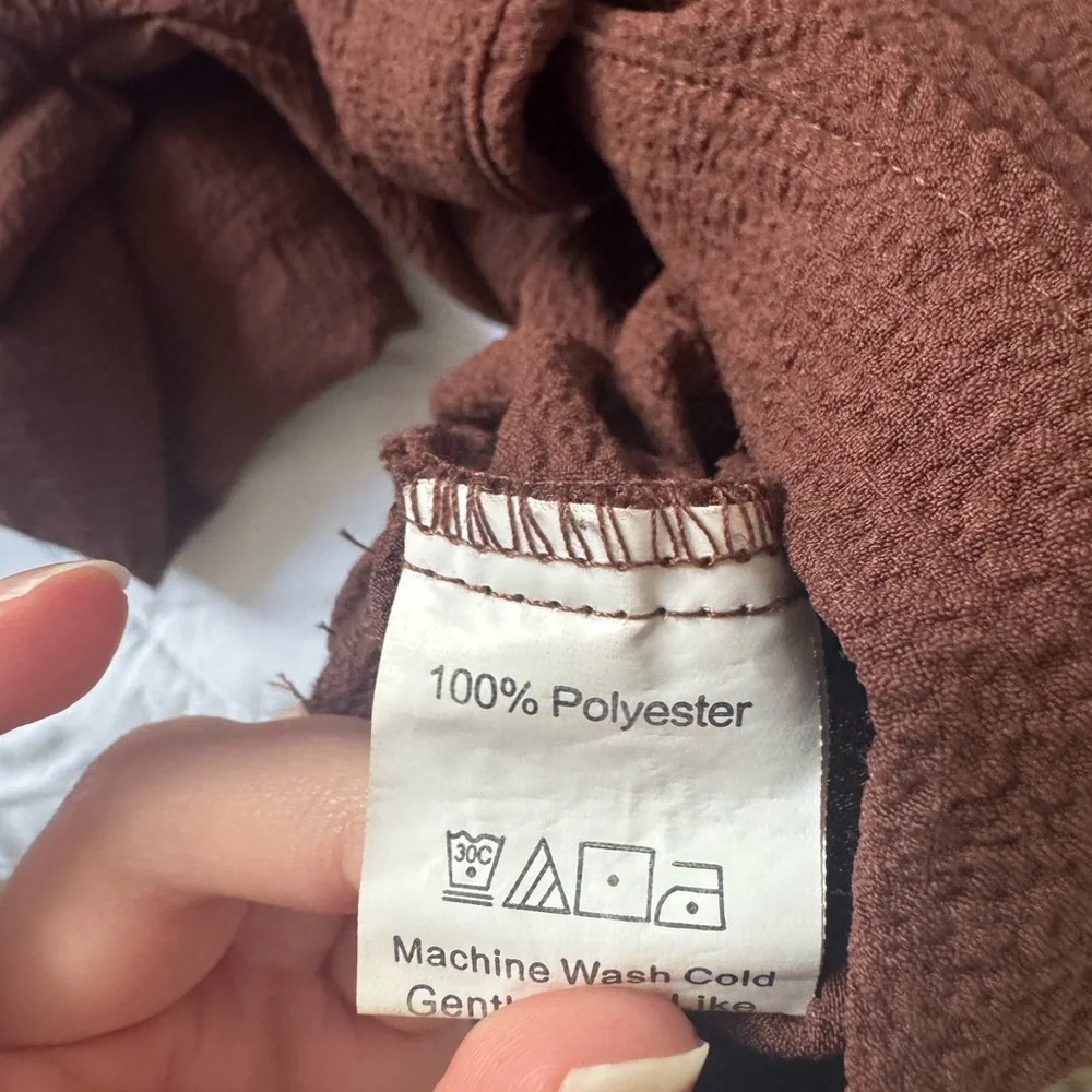 Women's Brown Twist Front Top - Picture 4 of 4